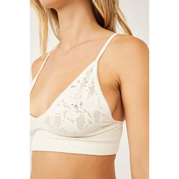 🎉LAST CHANCE🎉 FREE PEOPLE Feels Right Bralette / Ivory - Picture 5 of 8